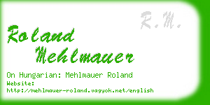 roland mehlmauer business card